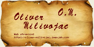 Oliver Milivojac vizit kartica